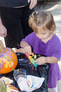 Aurora painting pumpkin