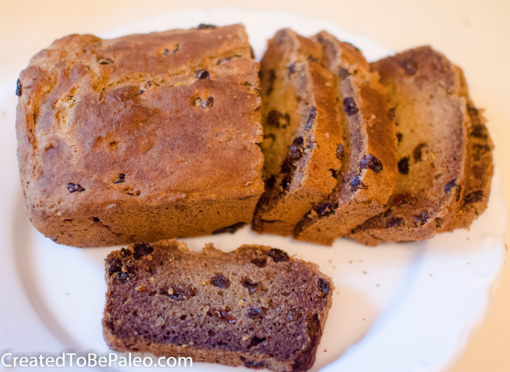 Sweet Plantain Bread with Cinnamon and Raisins- loaf